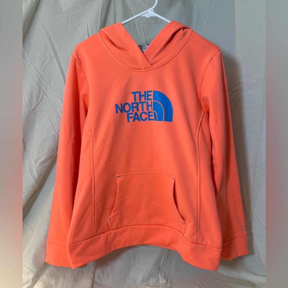 The North Face Orange and Blue Pullover Hoodie